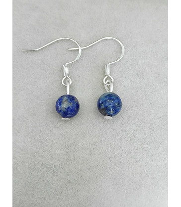 Boucles d'oreilles goutte d'eau en pierre naturelle Lapis lazuli