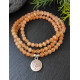 Bracelet Mala en sélénite orange