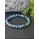 Bracelet " Harmonie " en pierre naturelle Azurite Malachite