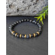 Bracelet "Force" en Agate noire