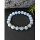 Bracelet " Bonheur " en pierre naturelle Aigue Marine