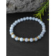 Bracelet " Bonheur " en pierre naturelle Aigue Marine