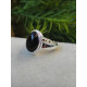 Bague Obsidienne Noire Ajustable