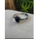 Bague Obsidienne Noire Ajustable