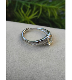 Bague ajustable en citrine en Argent sterling