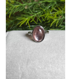 Bague lépidolite ajustable - Argent sterling