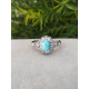 Bague en Pierre Turquoise Argent Sterling - Ajustable