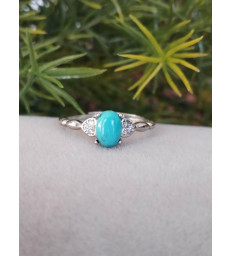 Bague en Pierre Turquoise Argent sterling - Ajustable