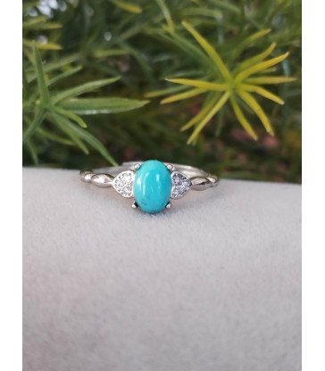 Bague en Pierre Turquoise Argent sterling - Ajustable