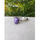 Bague en Charoite Ajustable en Argent sterling