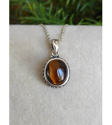 Pendentif Oeil de Tigre Argent 925