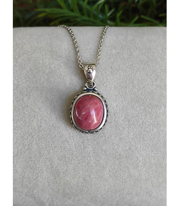 Pendentif Rhodonite en Argent sterling 925