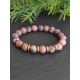 Bracelet " Tolérance " en pierre naturelle Rhodonite