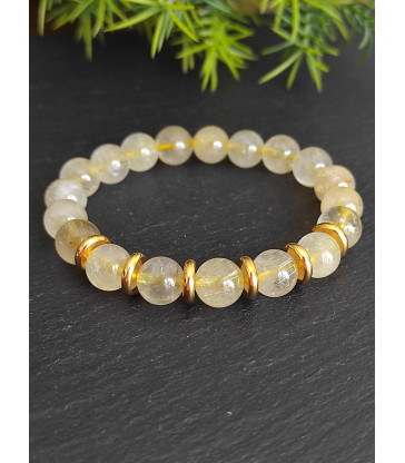 Bracelet Quartz Rutile Doré