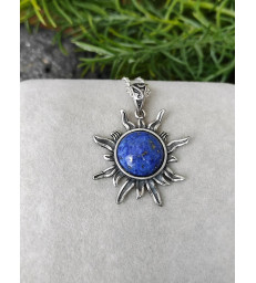 Pendentif soleil en Lapis Lazuli Argent sterling 925