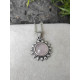 Pendentif " Soleil " en Quartz Rose Argent sterling 925