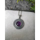 Pendentif Rond en Améthyste Argent 925 sterling