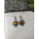 Boucles d'oreilles Oeil de Tigre en Argent sterling 925