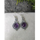 Boucles d'oreilles en Améthyste Argent sterling 925