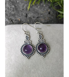 Boucles d'oreilles en Améthyste Argent sterling 925