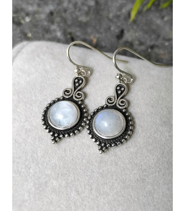 Boucles d'oreilles en pierre de lune 