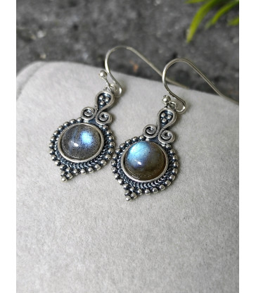 Boucles d'oreilles Labradorite Argent 925s