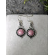 Boucles d'oreilles en Rhodonite