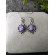 Boucles d'oreille Charoite en Argent Sterling 925