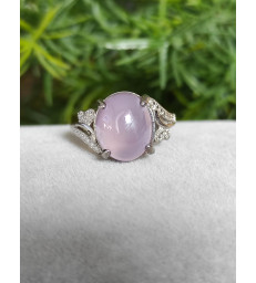 Bague en Quartz Rose - Argent - Ajustable