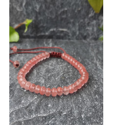 Bracelet " Libération " en Tourmaline Rose Pastèque