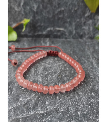 Bracelet " Libération " en Tourmaline Rose Pastèque