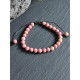 Bracelet rhodonite réglable