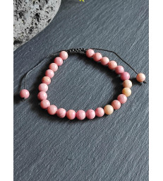 Bracelet rhodonite réglable