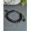 Bracelet obsidienne noire réglable