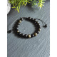 Bracelet en Obsidienne Dorée - Ajustable