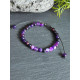 Bracelet Agate Violette réglable