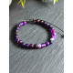 Bracelet Agate Violette réglable