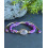Bracelet Agate Violette et Améthyste réglable