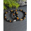 Bracelet " Éléphant " Triple Protection en Oeil de Tigre, Obsidienne & Hématite