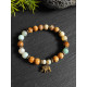 Bracelet Jaspe Paysage Amazonite Multicolore en Pierre Naturelle