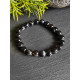 Bracelet "Force" en Agate noire