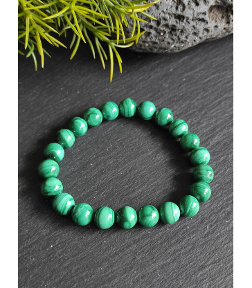 Bracelet " Soulagement des Douleurs " en Malachite