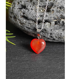 Pendentif coeur en Cornaline