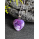 Pendentif coeur Agate Violette