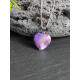 Pendentif coeur Agate Violette