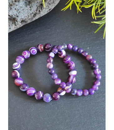 Bracelet Agate Violette