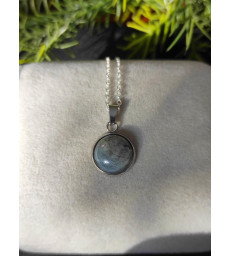 Pendentif Rond en Labradorite