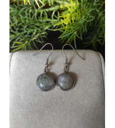 Boucles d'oreilles Rondes Labradorite