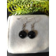 Boucles d'oreilles en obsidienne noire