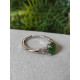 Bague en jade vert ajustable en argent sterling 925